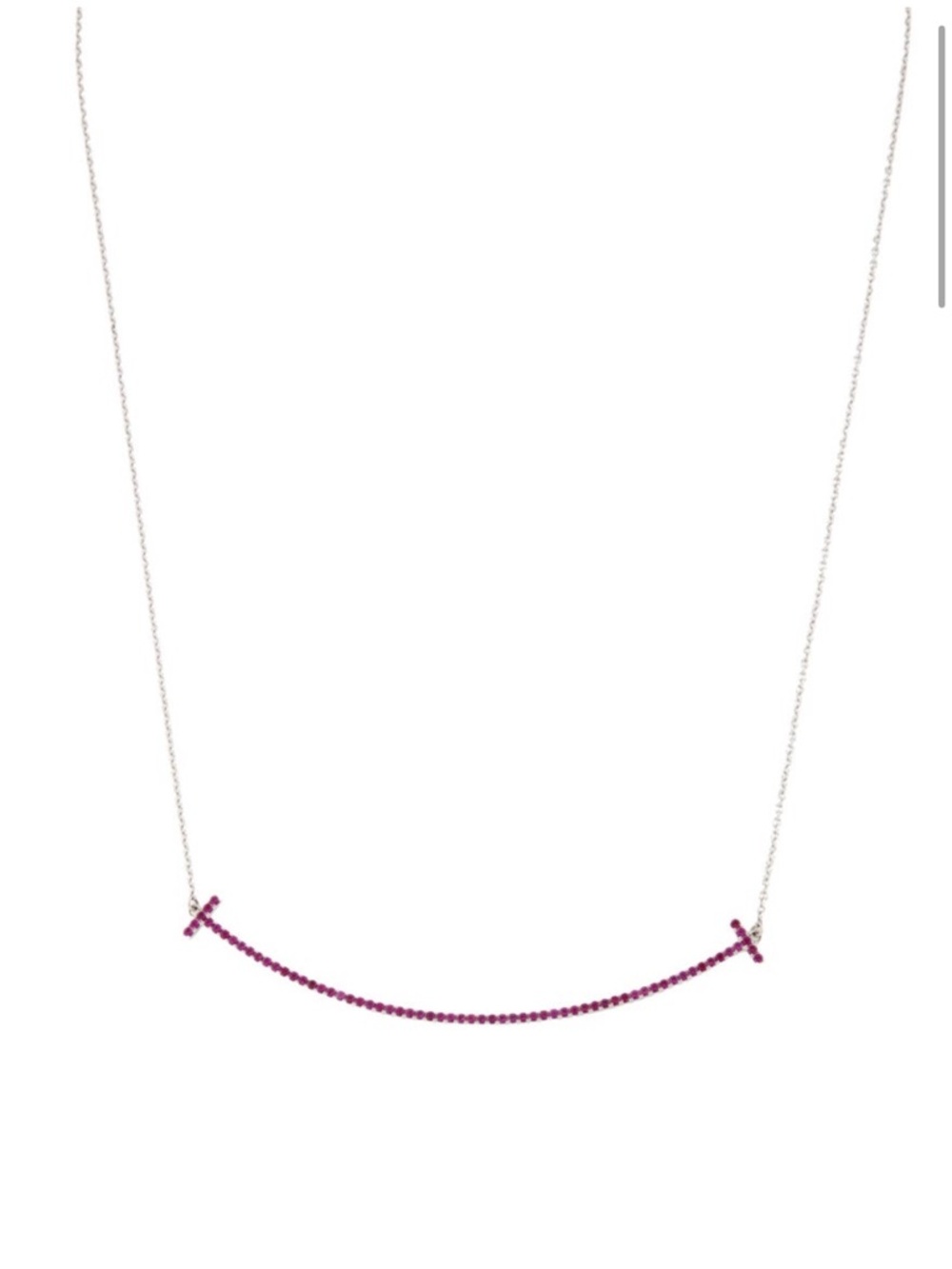 Tiffany & Co.
T 18K Ruby Smile Pendant Necklace